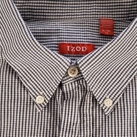 Izod Other - Izod Sportshirt - Navy and Off White Check - XL
